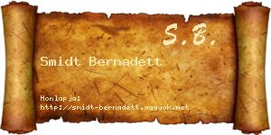Smidt Bernadett névjegykártya